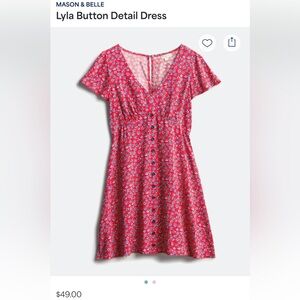 Stitch Fix - Mason & Belle Red Floral Dress size L
